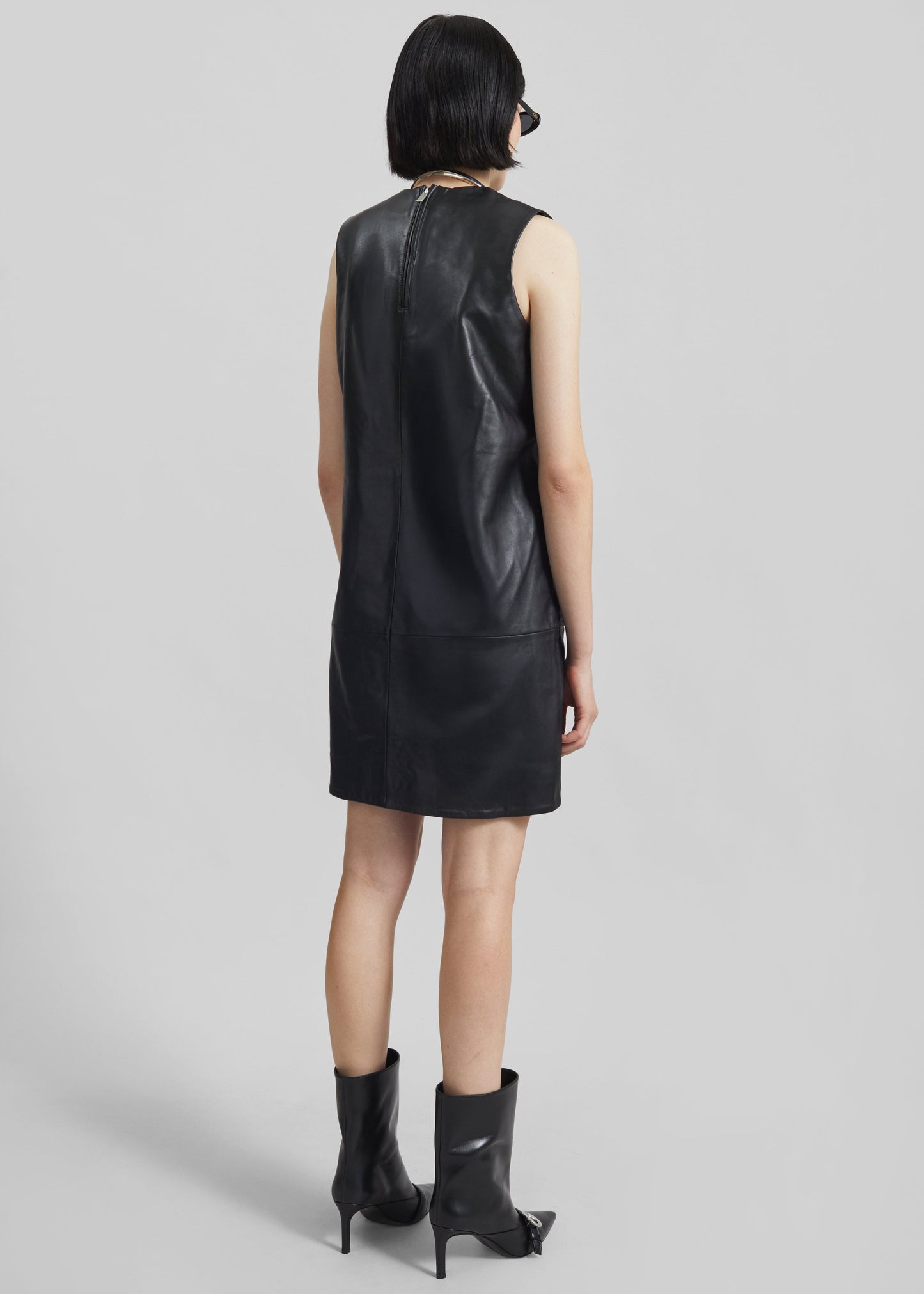 Remain Mini Leather Dress - Black