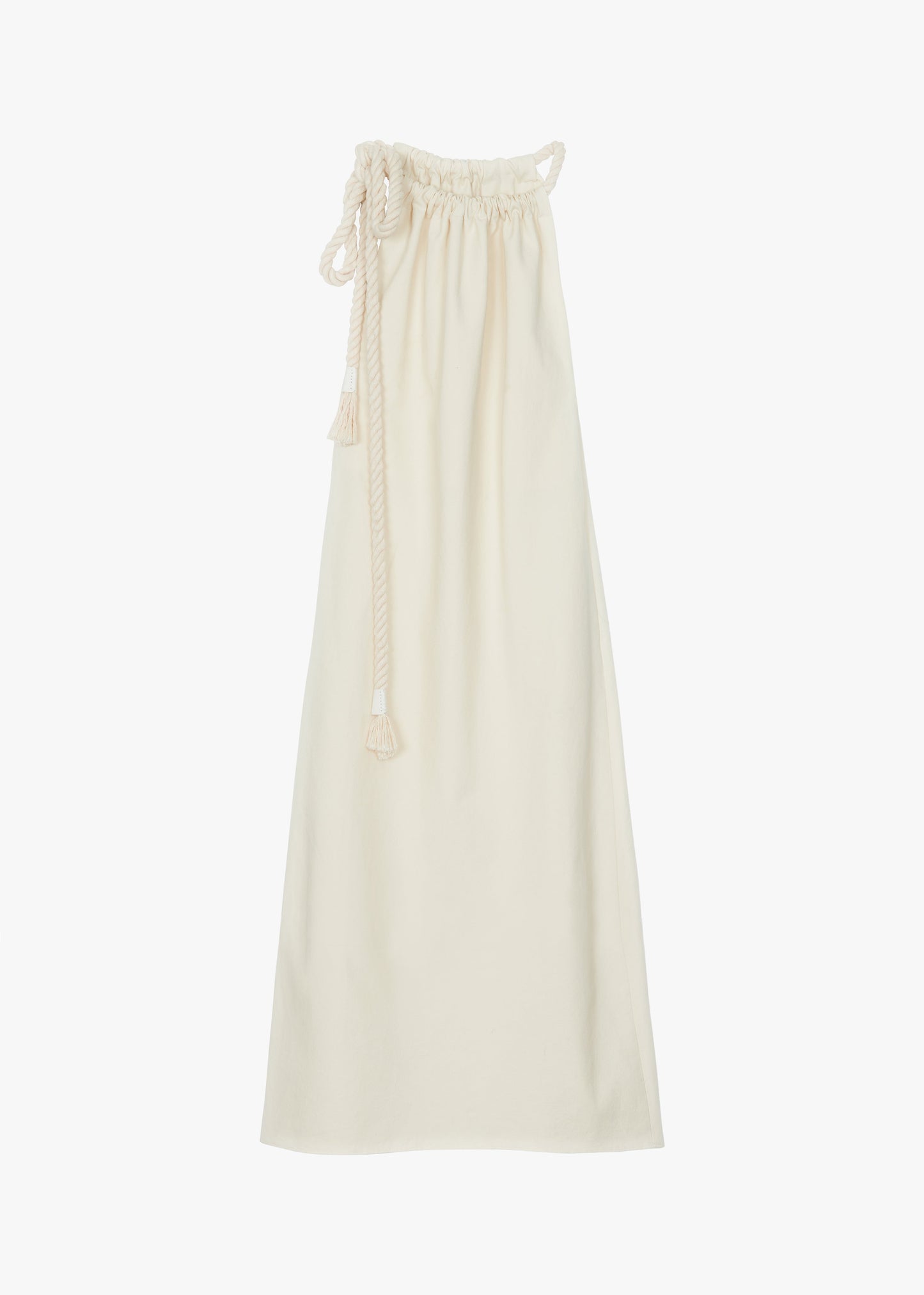 Sarnico Rope-Tie Halter Dress - Cream