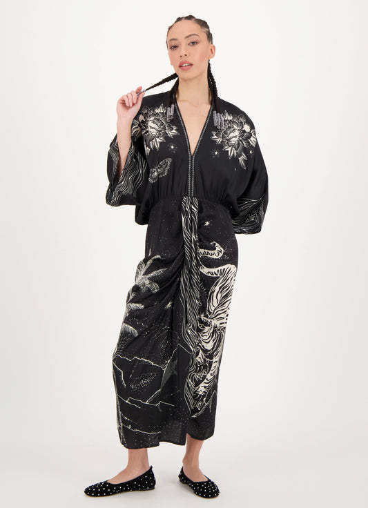 Sophia Black Magic Kimono Dress