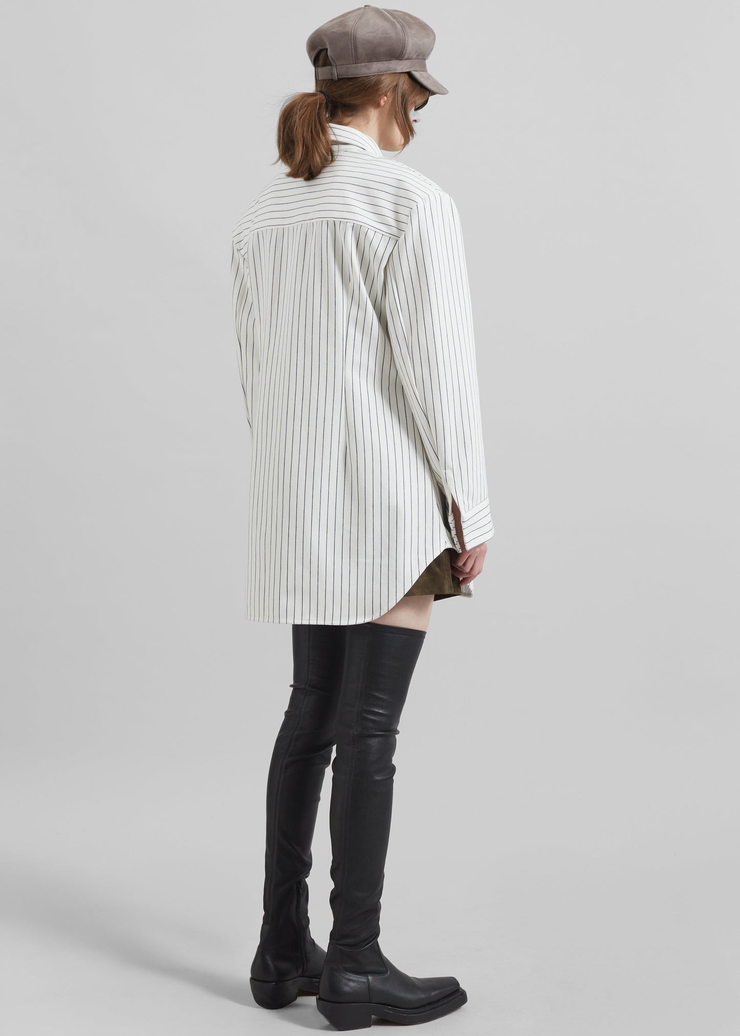 Sterford Pocket Shirt - White/Black Stripe