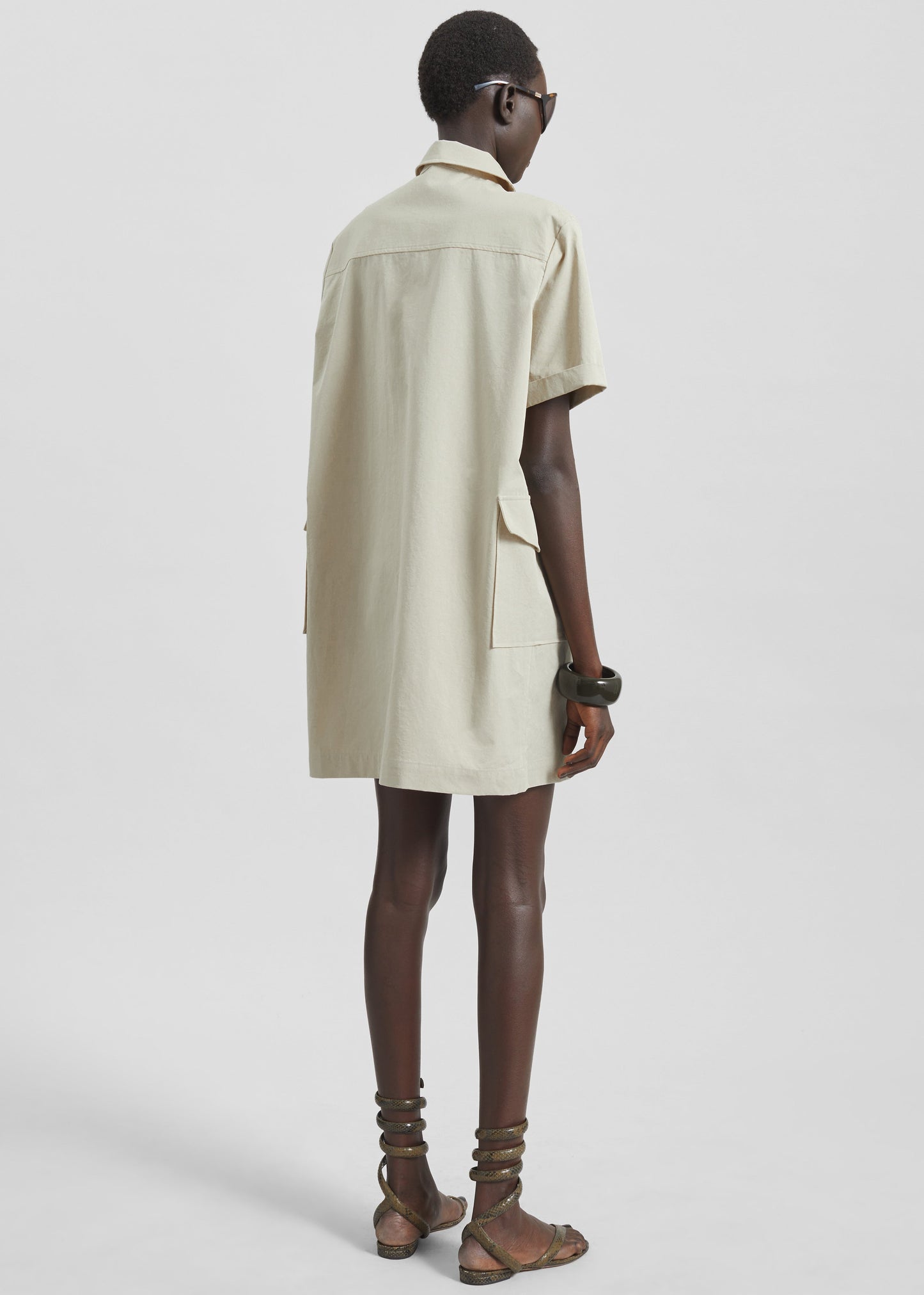 Tilba Polo Mini Dress - Beige