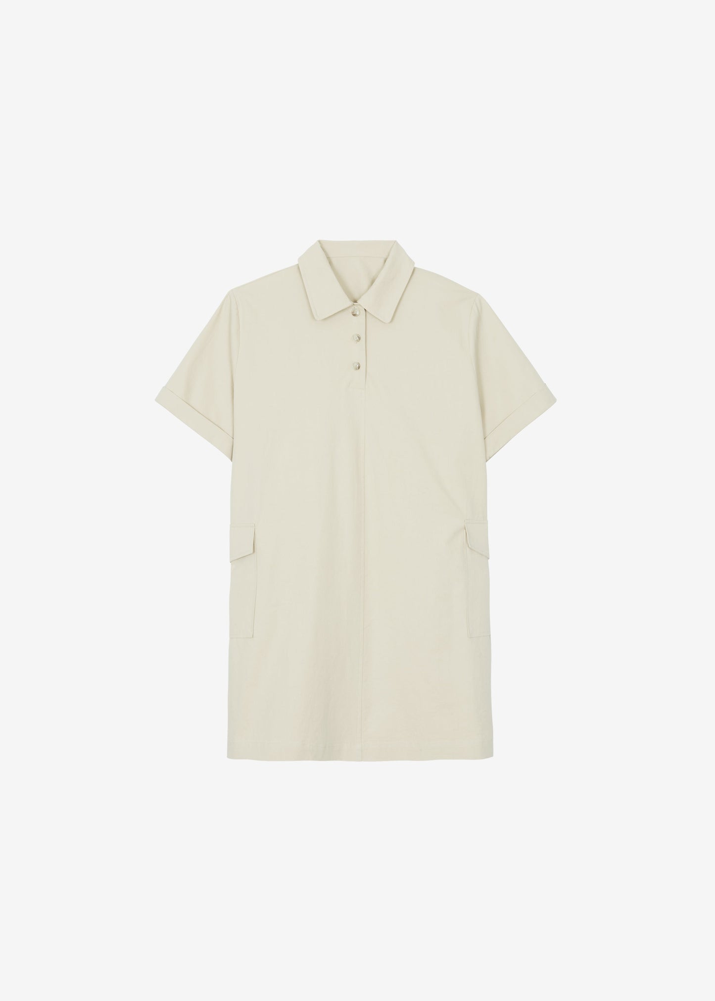 Tilba Polo Mini Dress - Beige