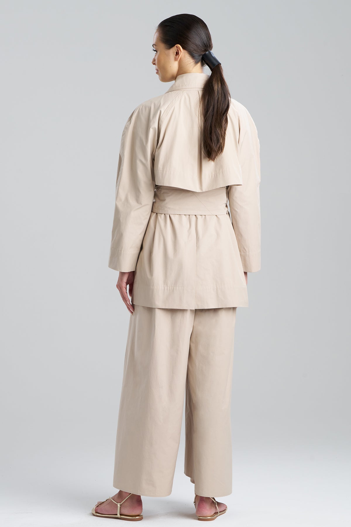 Tech Cotton Taffeta Trench Coat