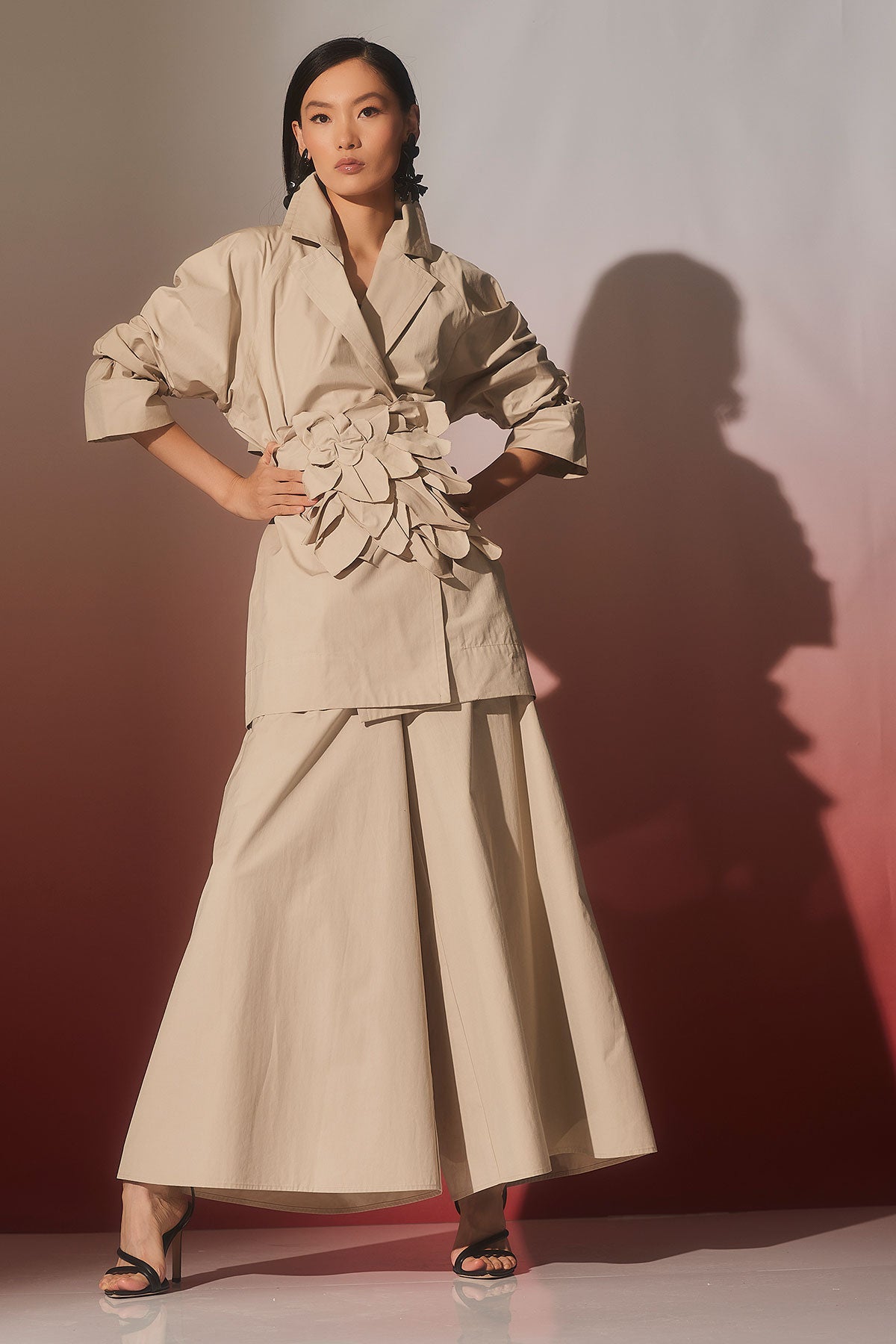 Tech Cotton Taffeta Trench Coat
