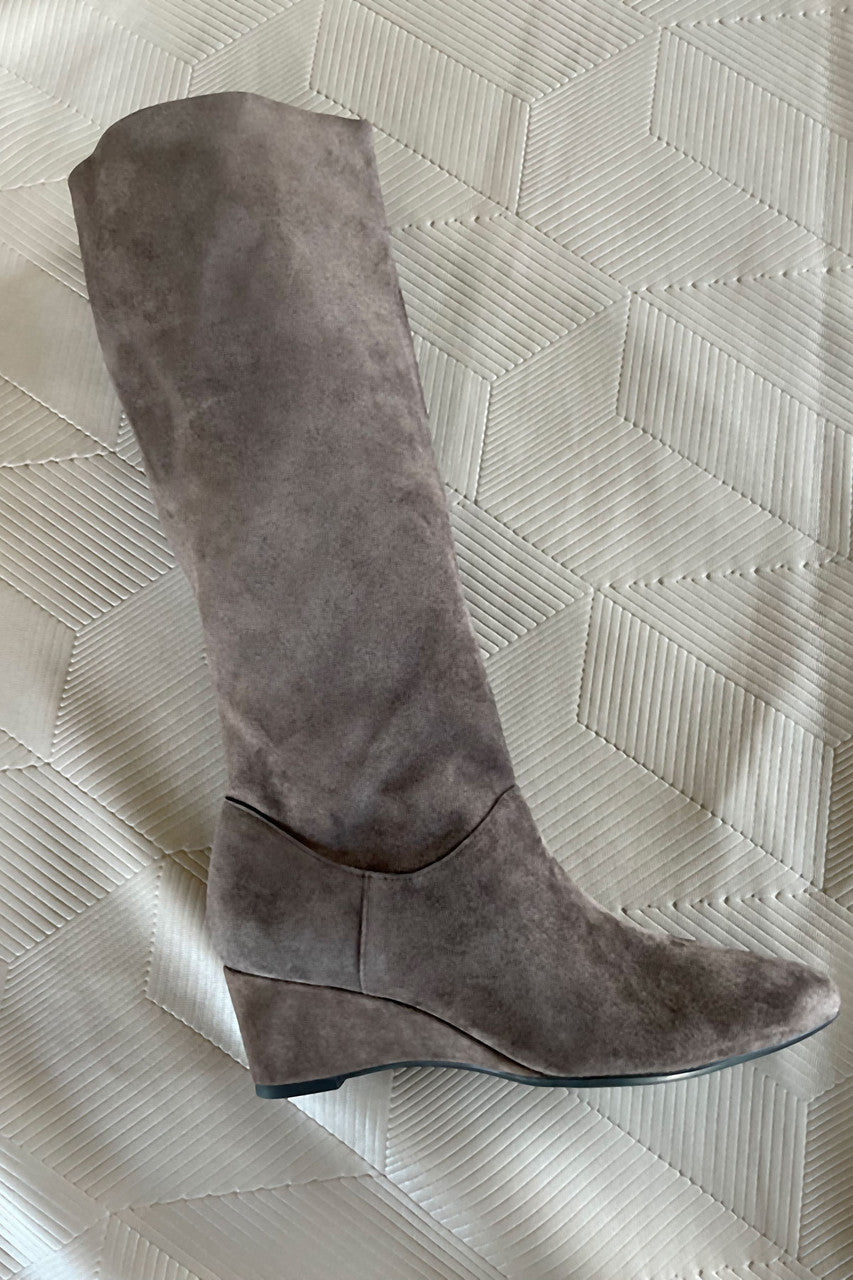 Thrill Suede Contour Wedge Tall Slouch Boot