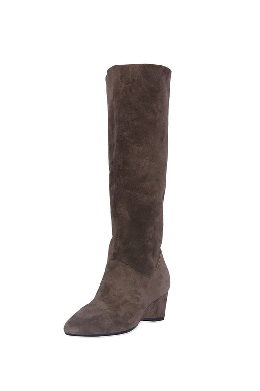 Thrill Suede Contour Wedge Tall Slouch Boot