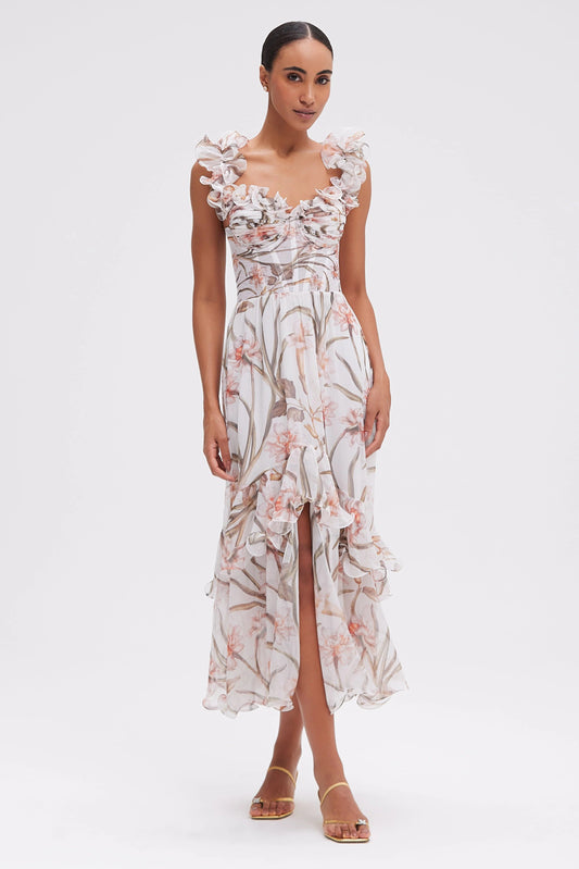 PatBo Botanic Retro Flutter Maxi Dress