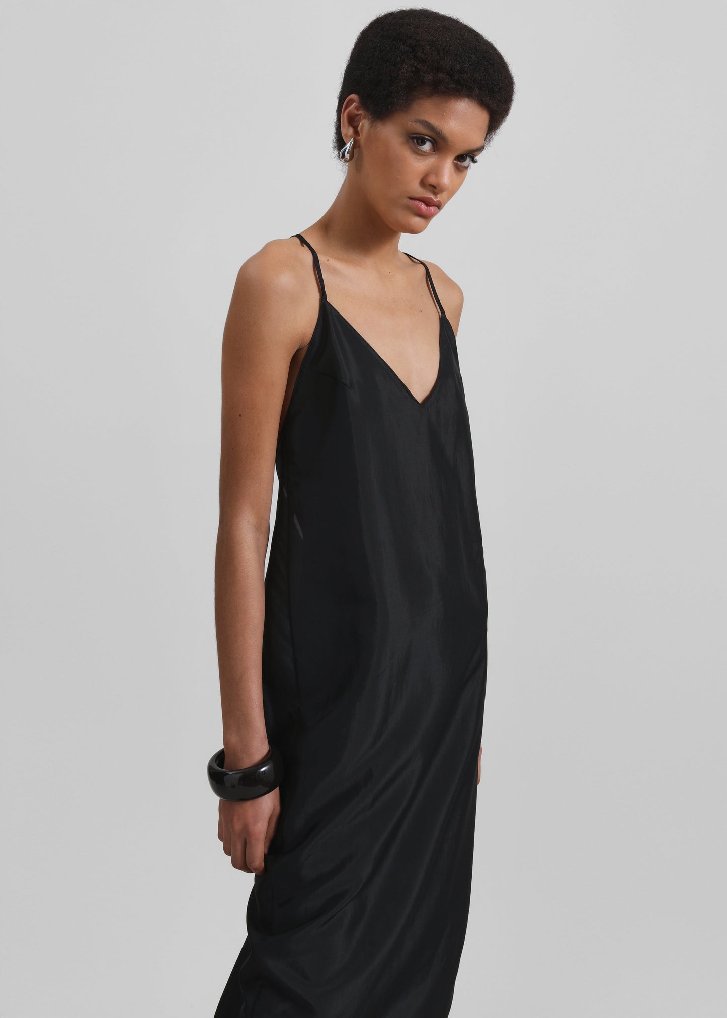 Vence Slip Dress - Black