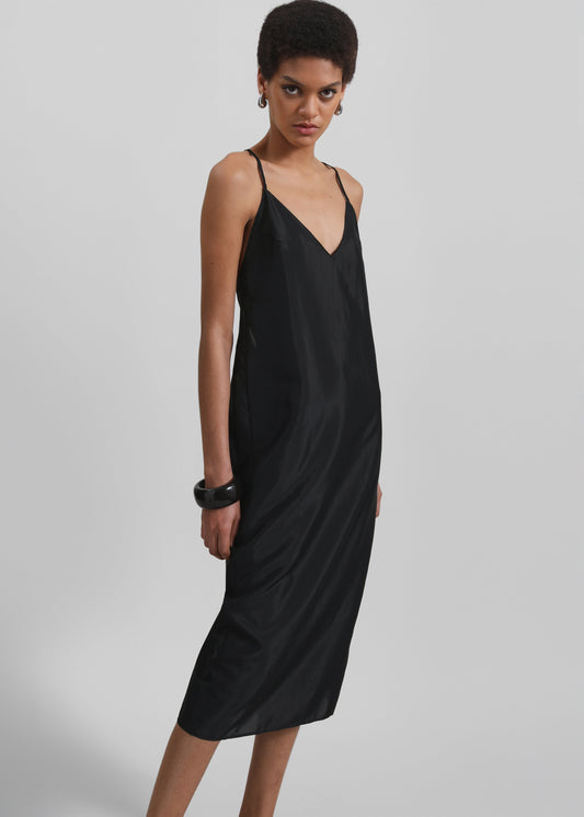 Vence Slip Dress - Black