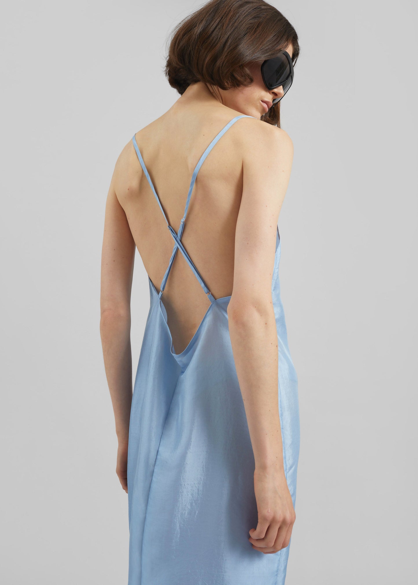 Vence Slip Dress - Dusty Blue