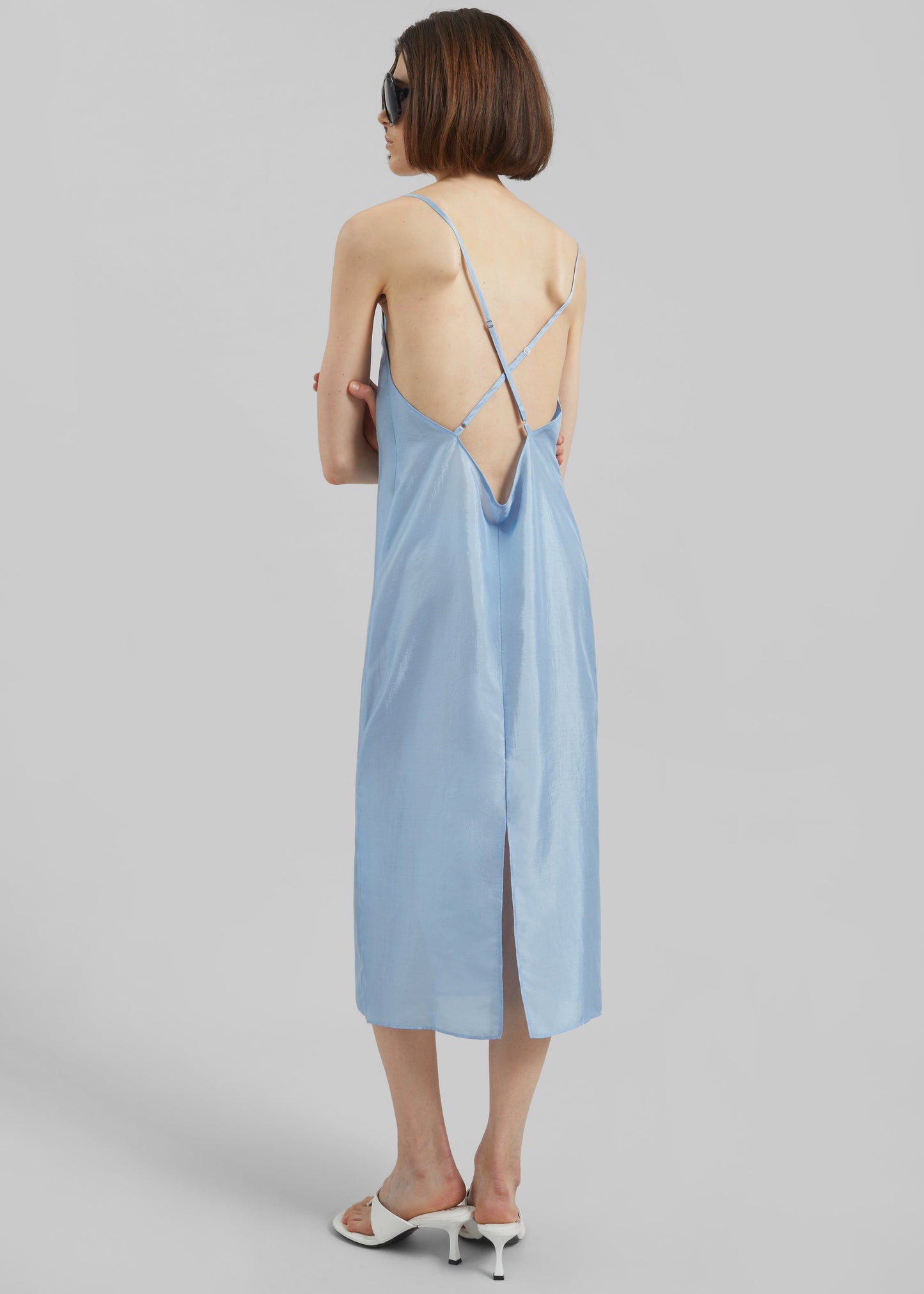 Vence Slip Dress - Dusty Blue