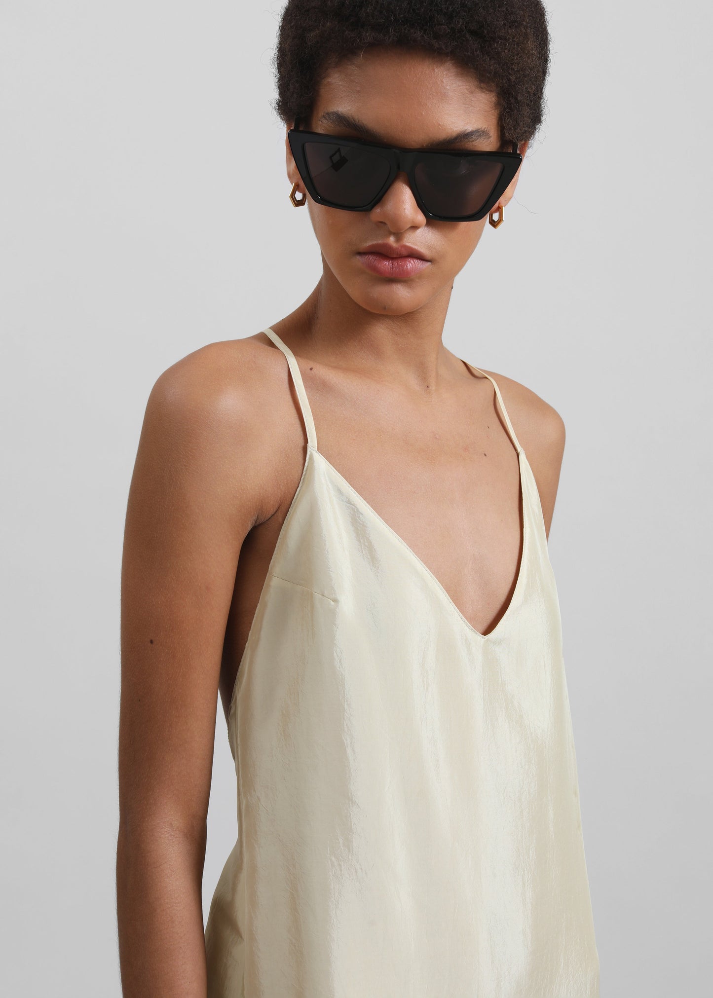 Vence Slip Dress - Pale Yellow