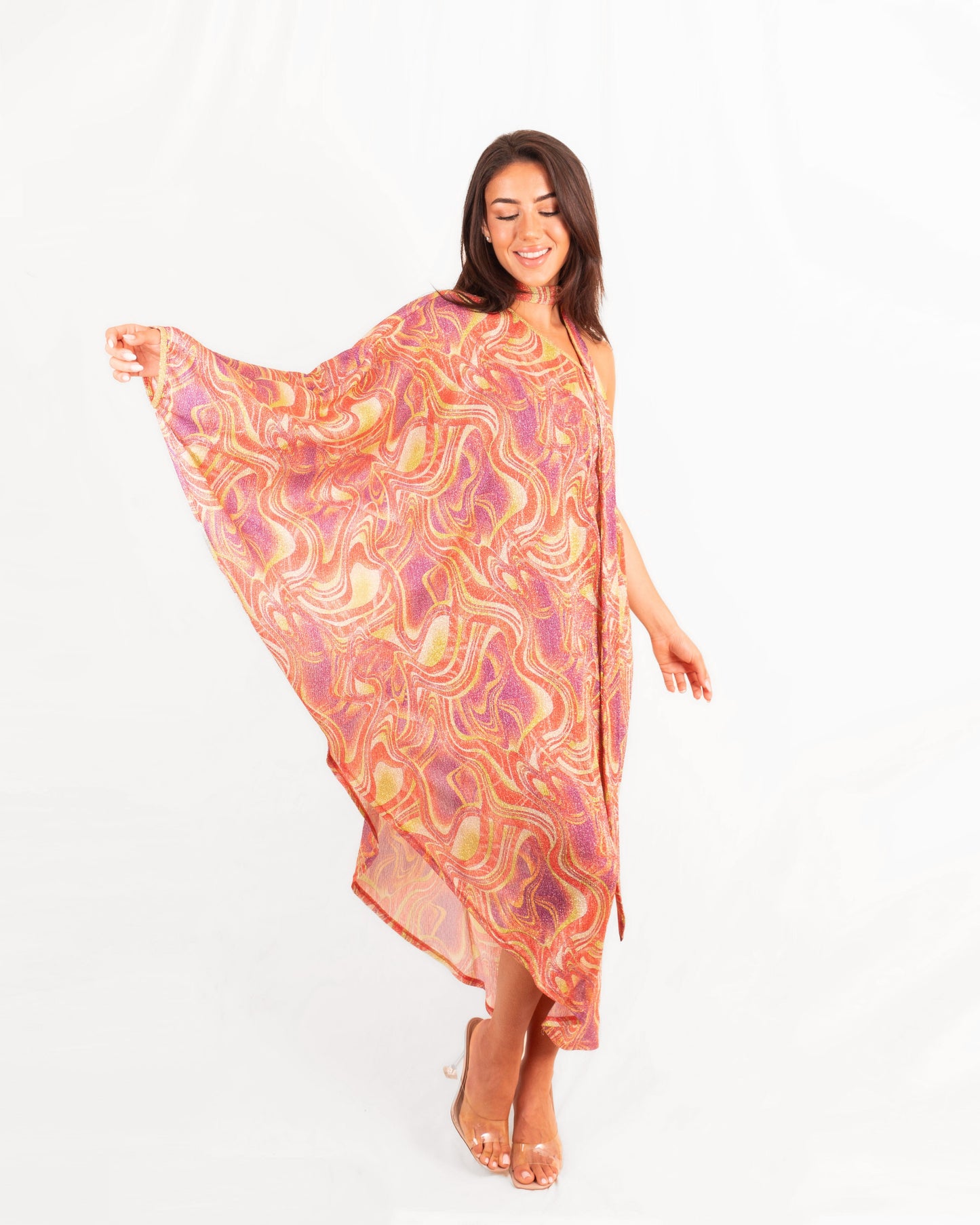 Vanita Rosa Nil Kaftan Long Dress
