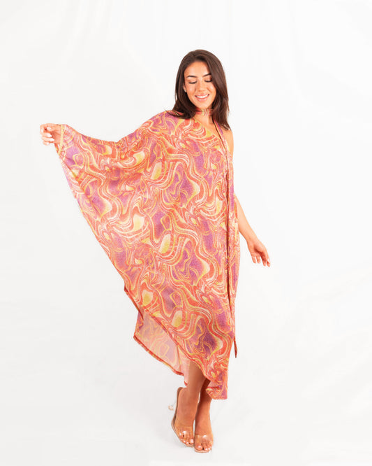 Vanita Rosa  Nil Kaftan Long Dress