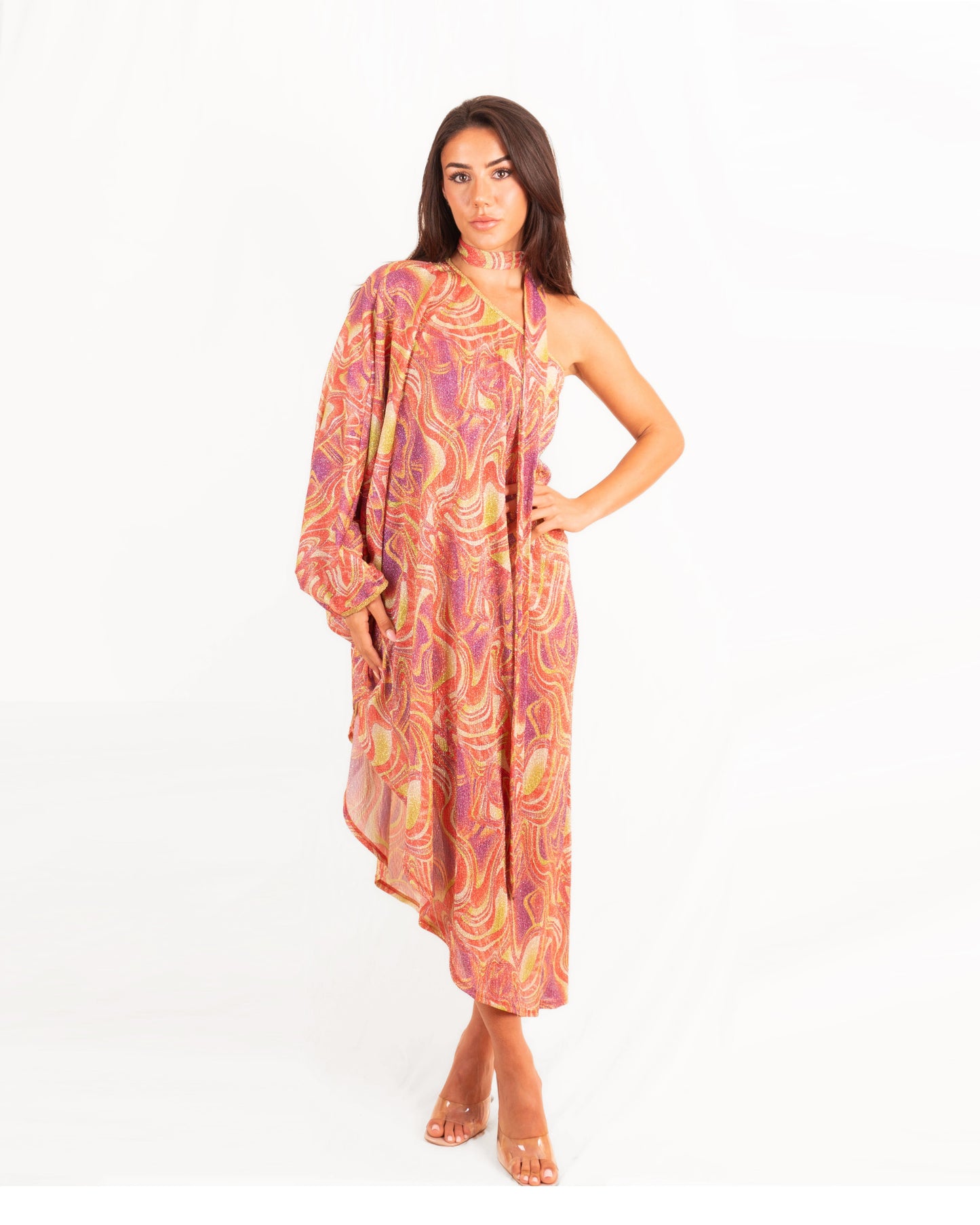 Vanita Rosa Nil Kaftan Long Dress
