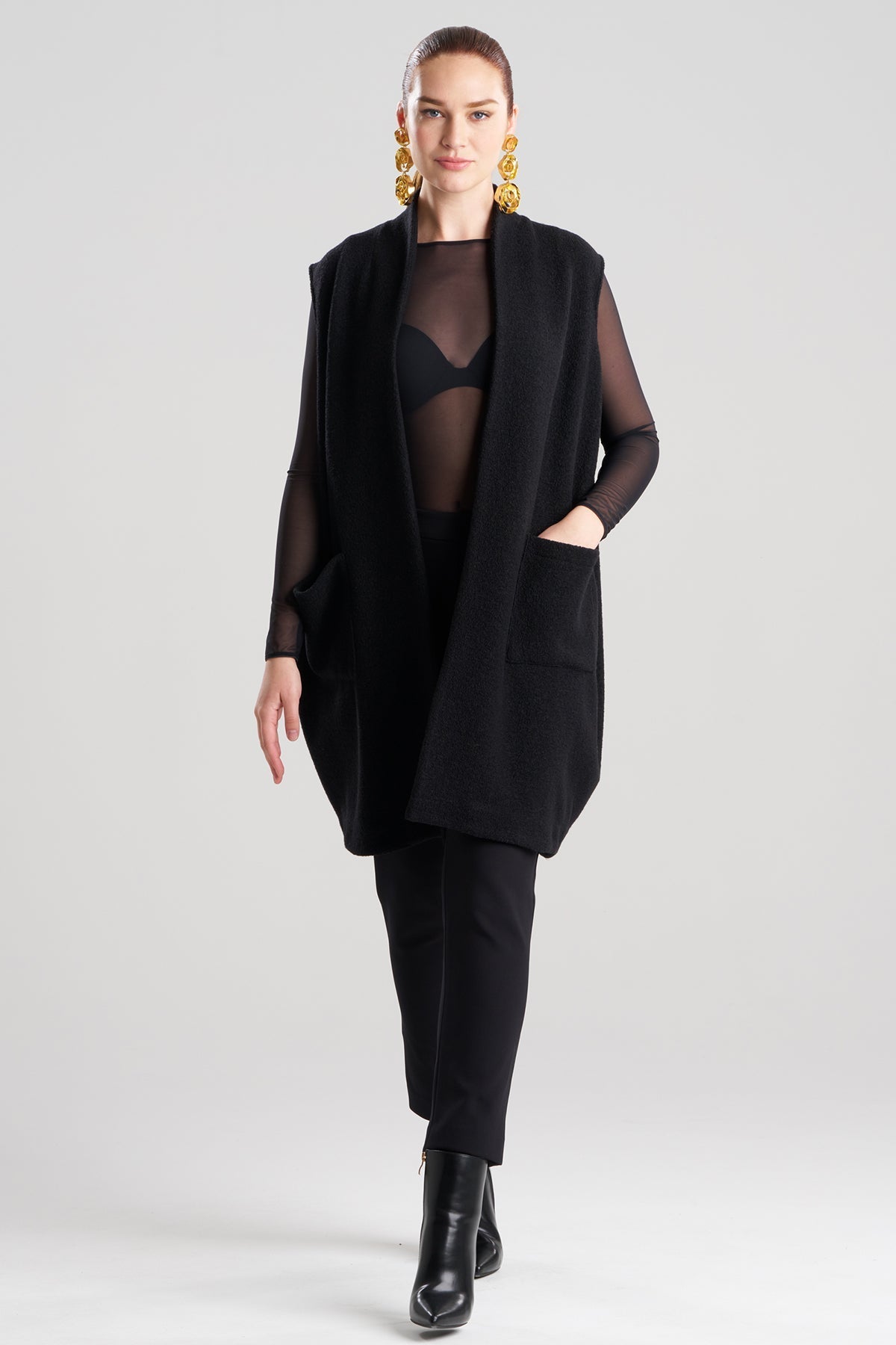 Boiled Wool Patch Pocket Vest
