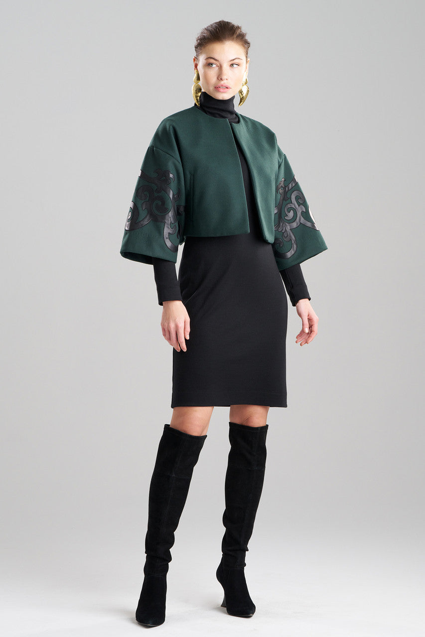 Felt Embroidered Cropped Jacket