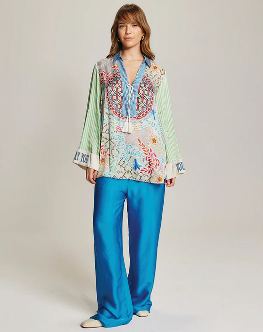 ME369 Mia Shipibo String Tie Blouse