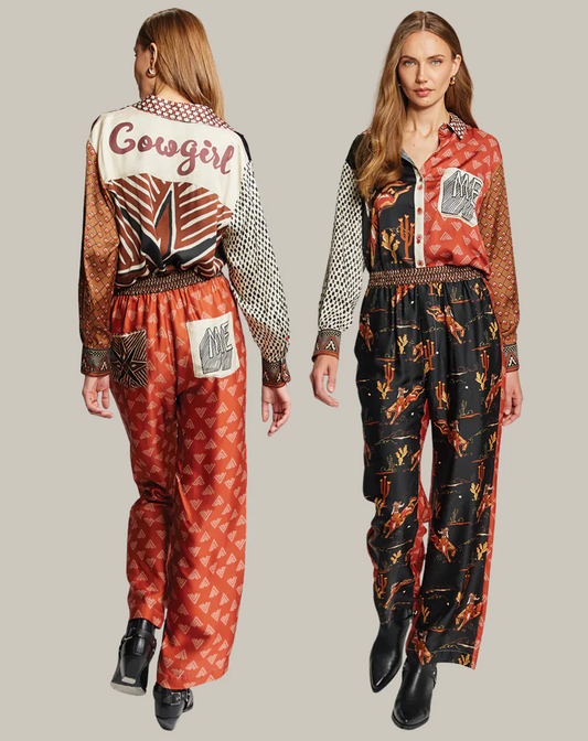 ME369 Isabel Rodeo Printed Shirt