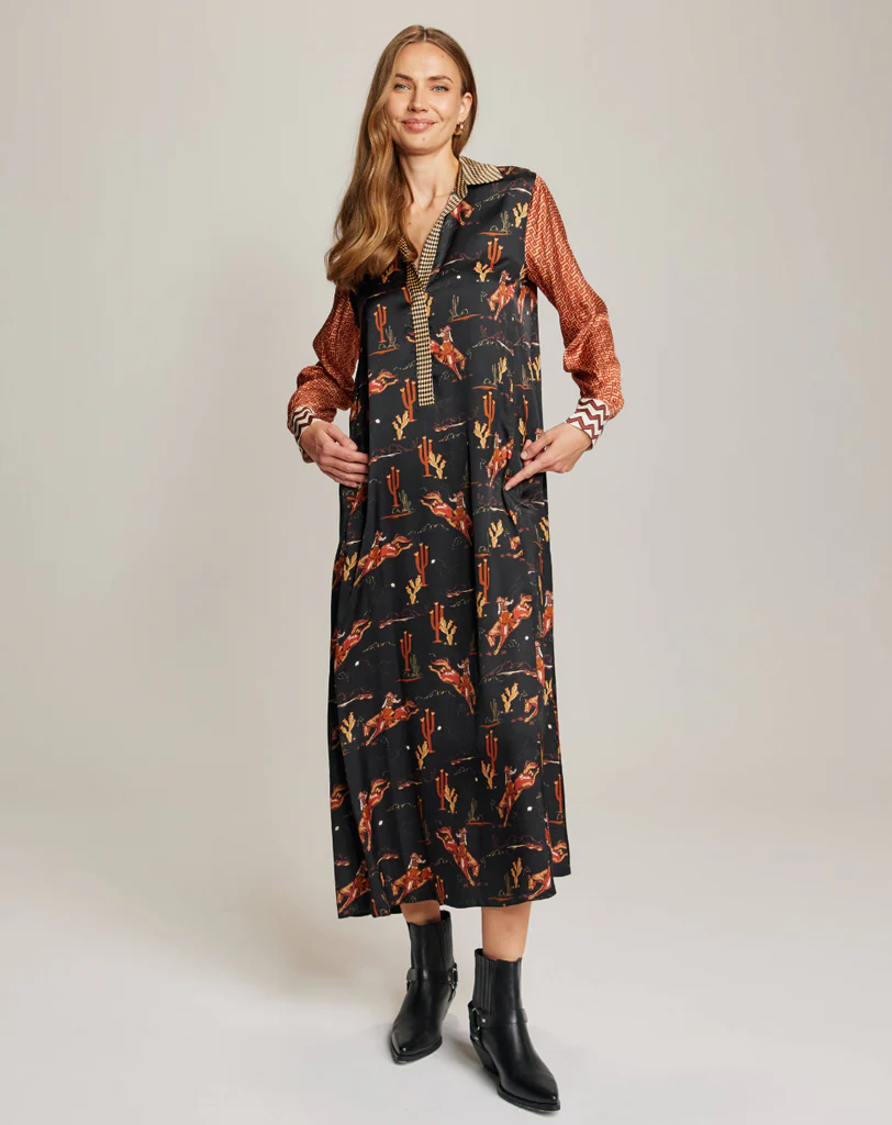 Me369 Kennedy Placket Maxi Dress