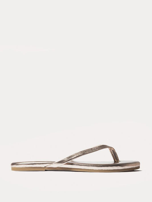 Yosi Samra Rivington Roee Metallic Leather Flip Flop