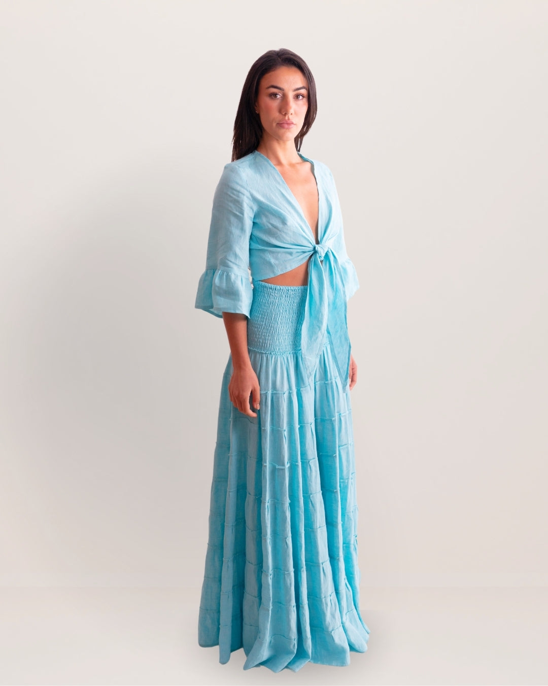 Bolero Nodo Centrale Linen Top