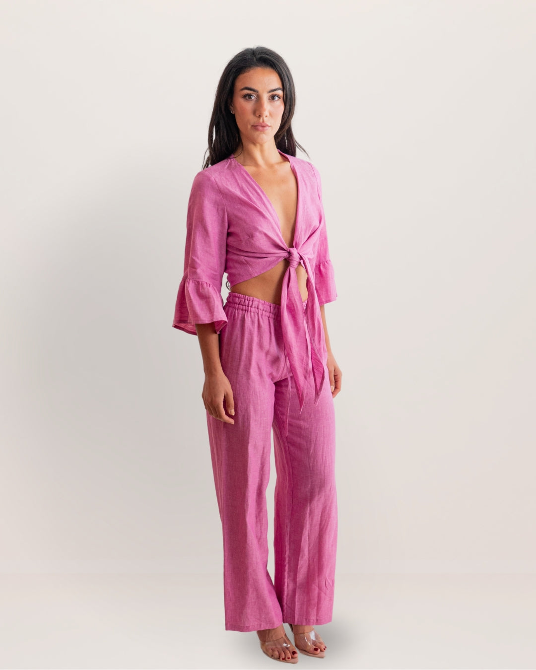 Bolero Nodo Centrale Linen Top