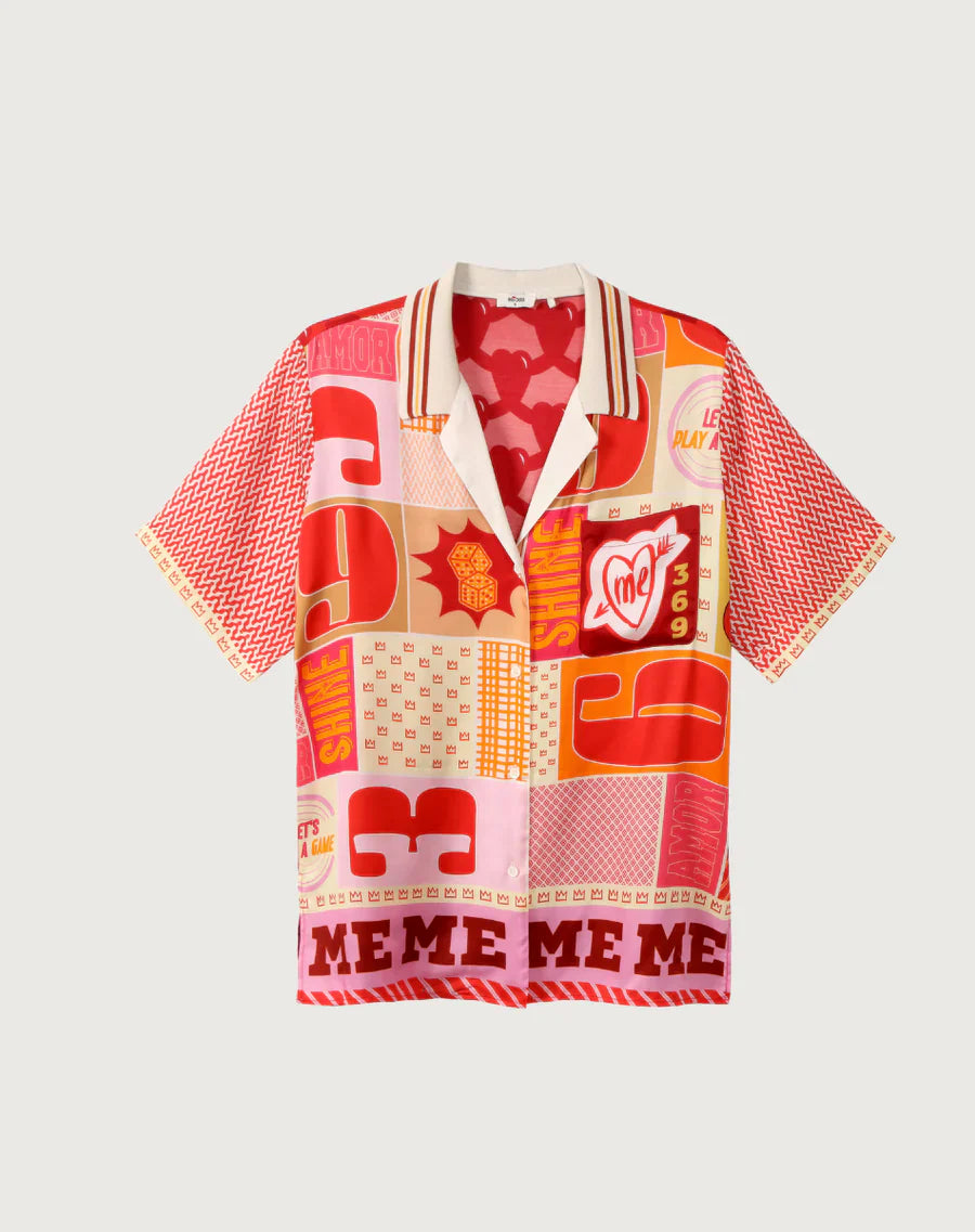 Me369 Lilian Knit Collar Shirt