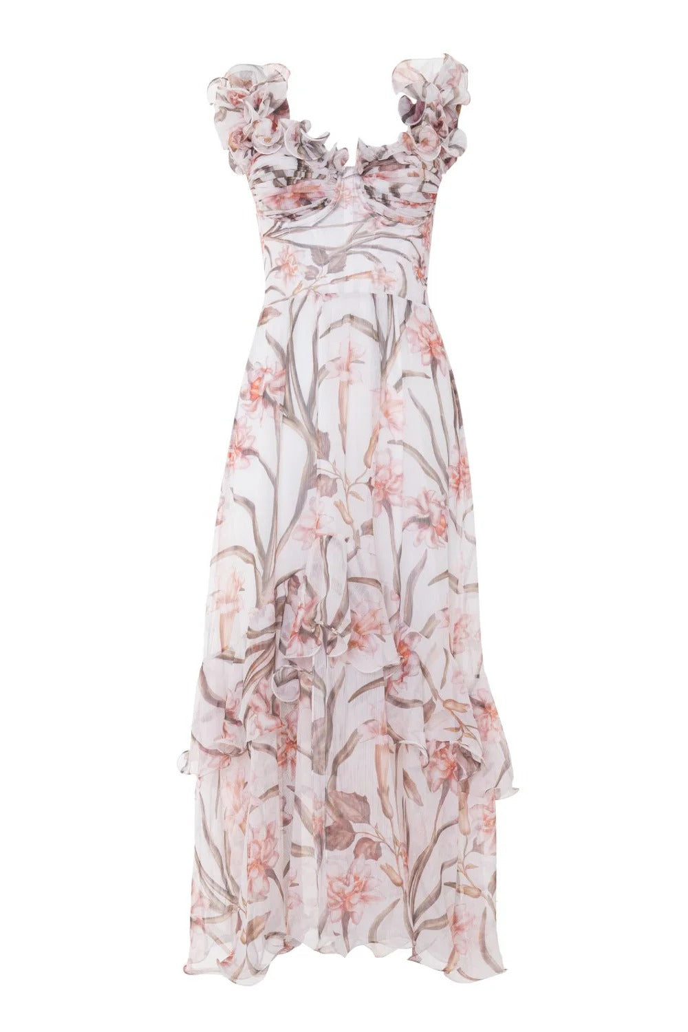 PatBo Botanic Retro Flutter Maxi Dress