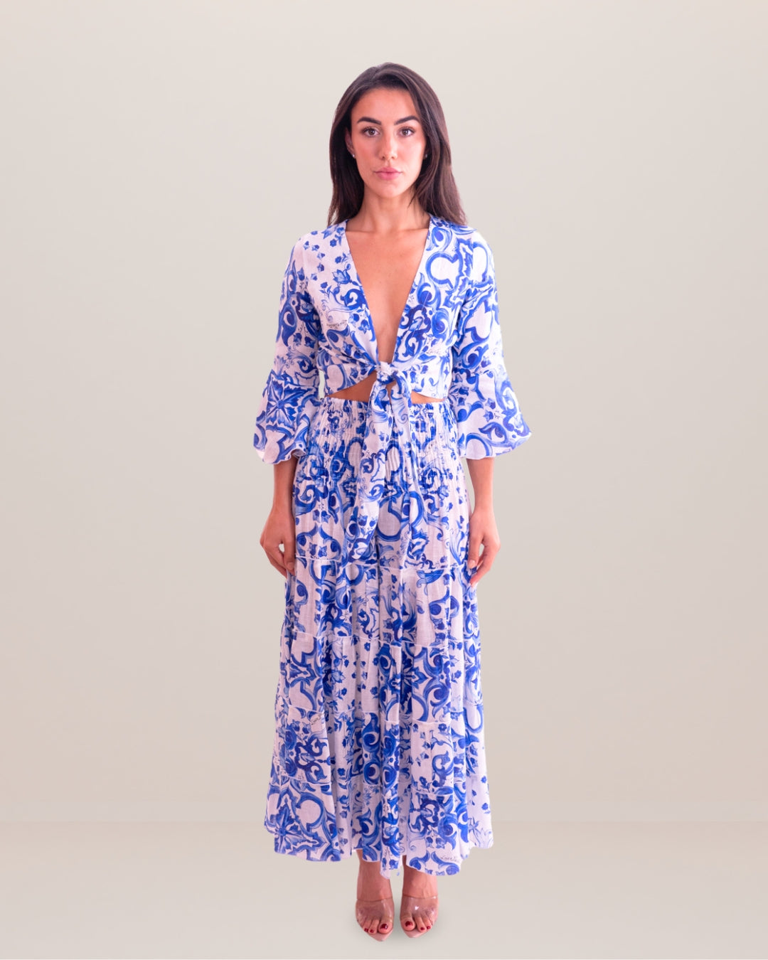 Positano Hedy Printed Long Skirt