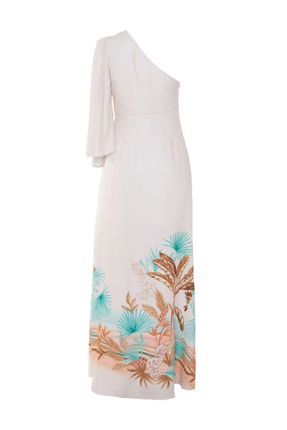 PatBo Bananeira Tropical One Shoulder Maxi Dress