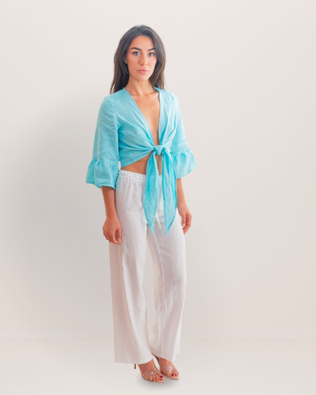 Bolero Nodo Centrale Linen Top