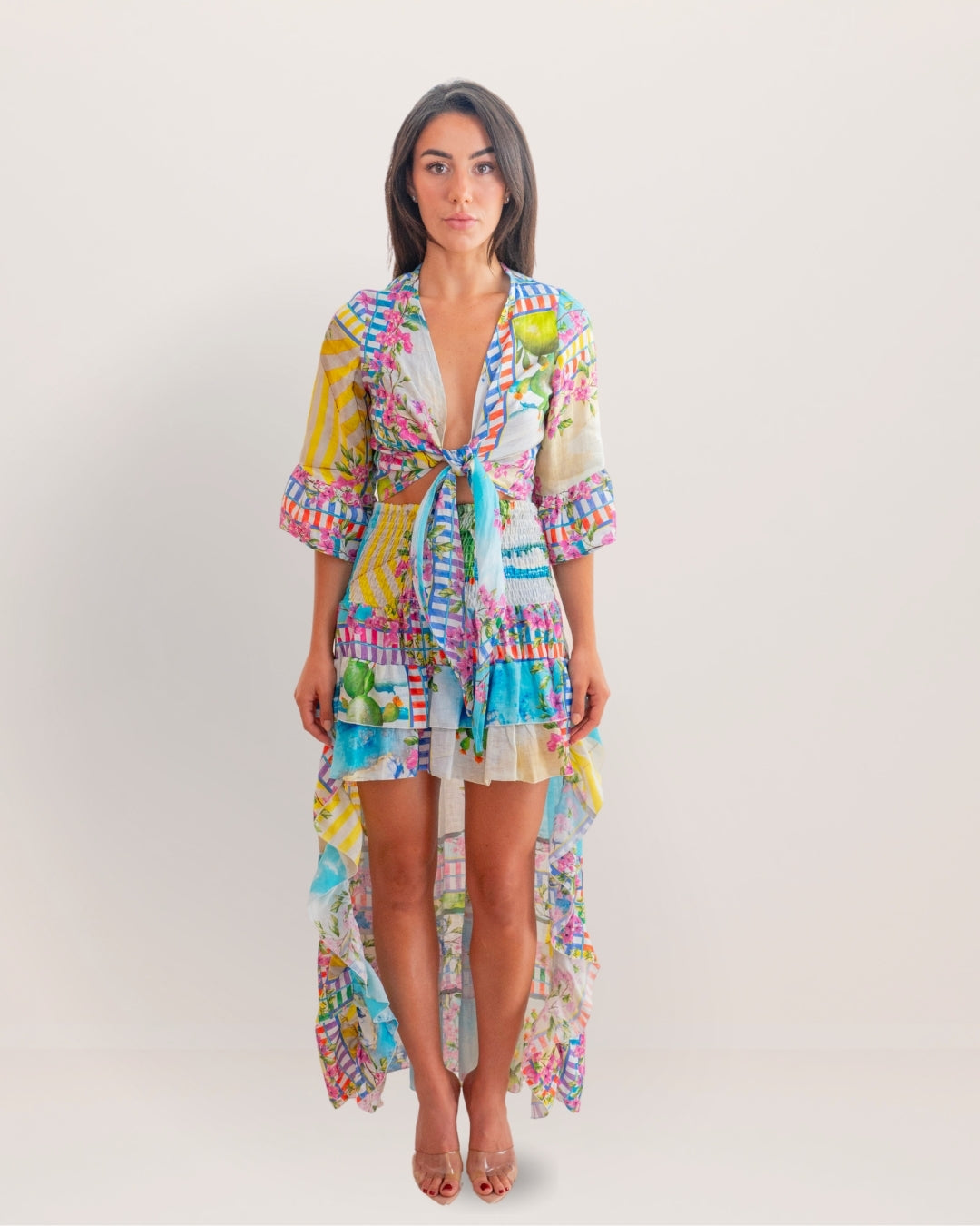 Bolero Nodo Centrale Linen Top
