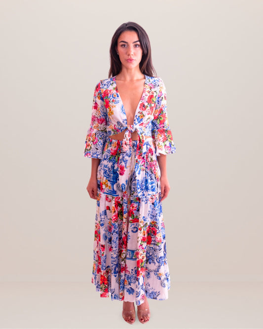 Positano Hedy Printed Long Skirt