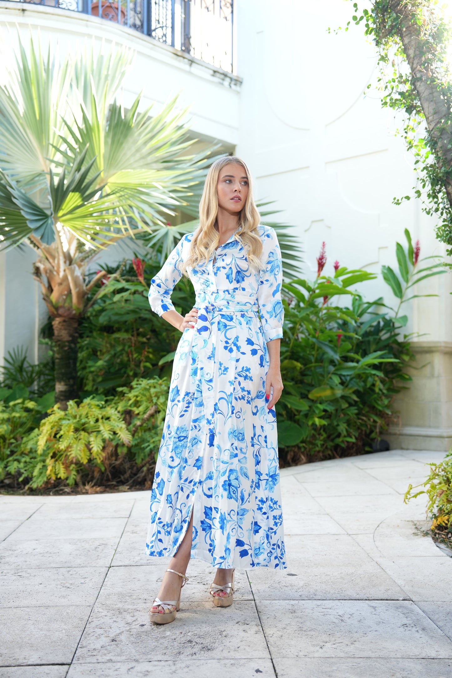 Shirt Dress New Linen Printed