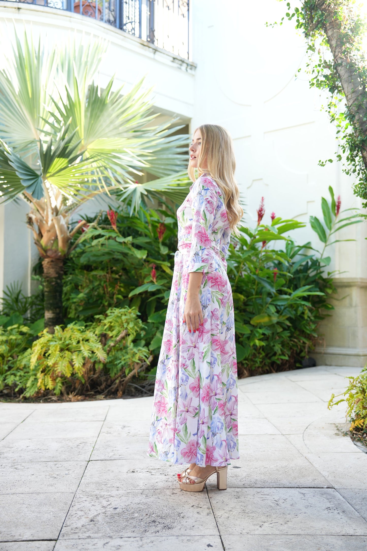 Shirt Dress New Linen Printed