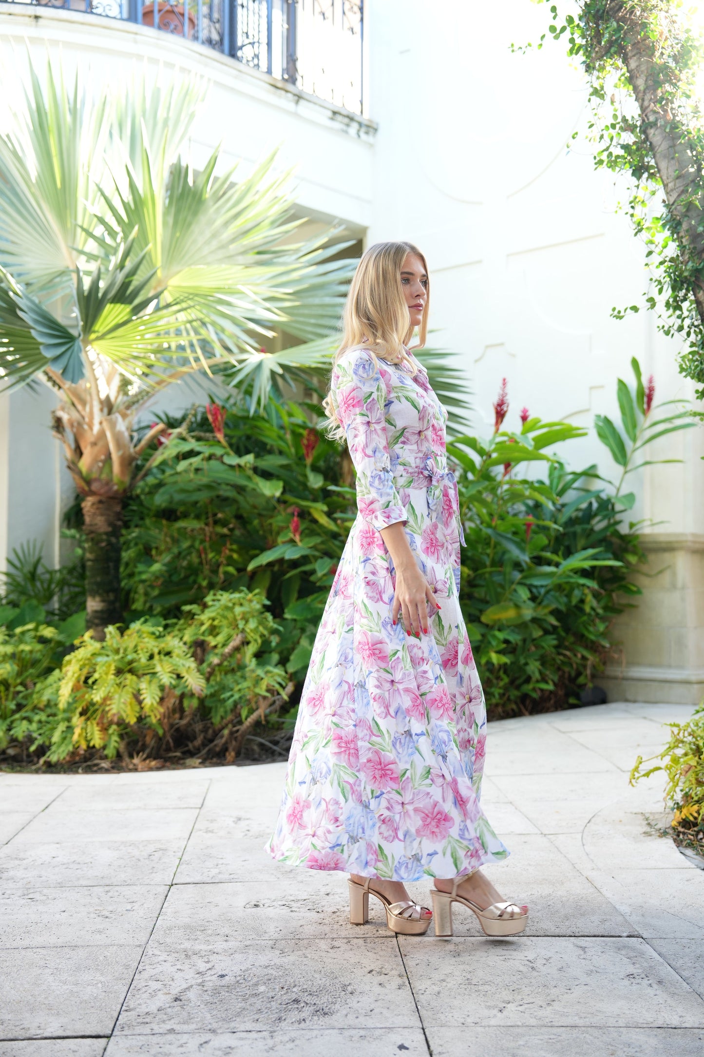 Shirt Dress New Linen Printed
