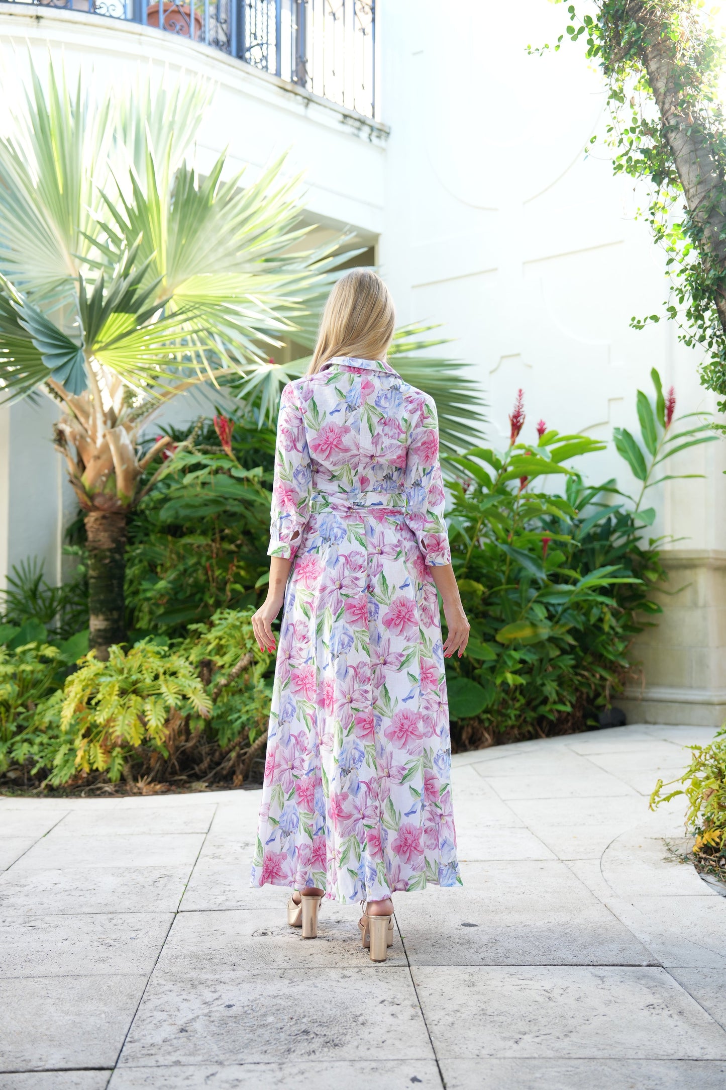 Shirt Dress New Linen Printed