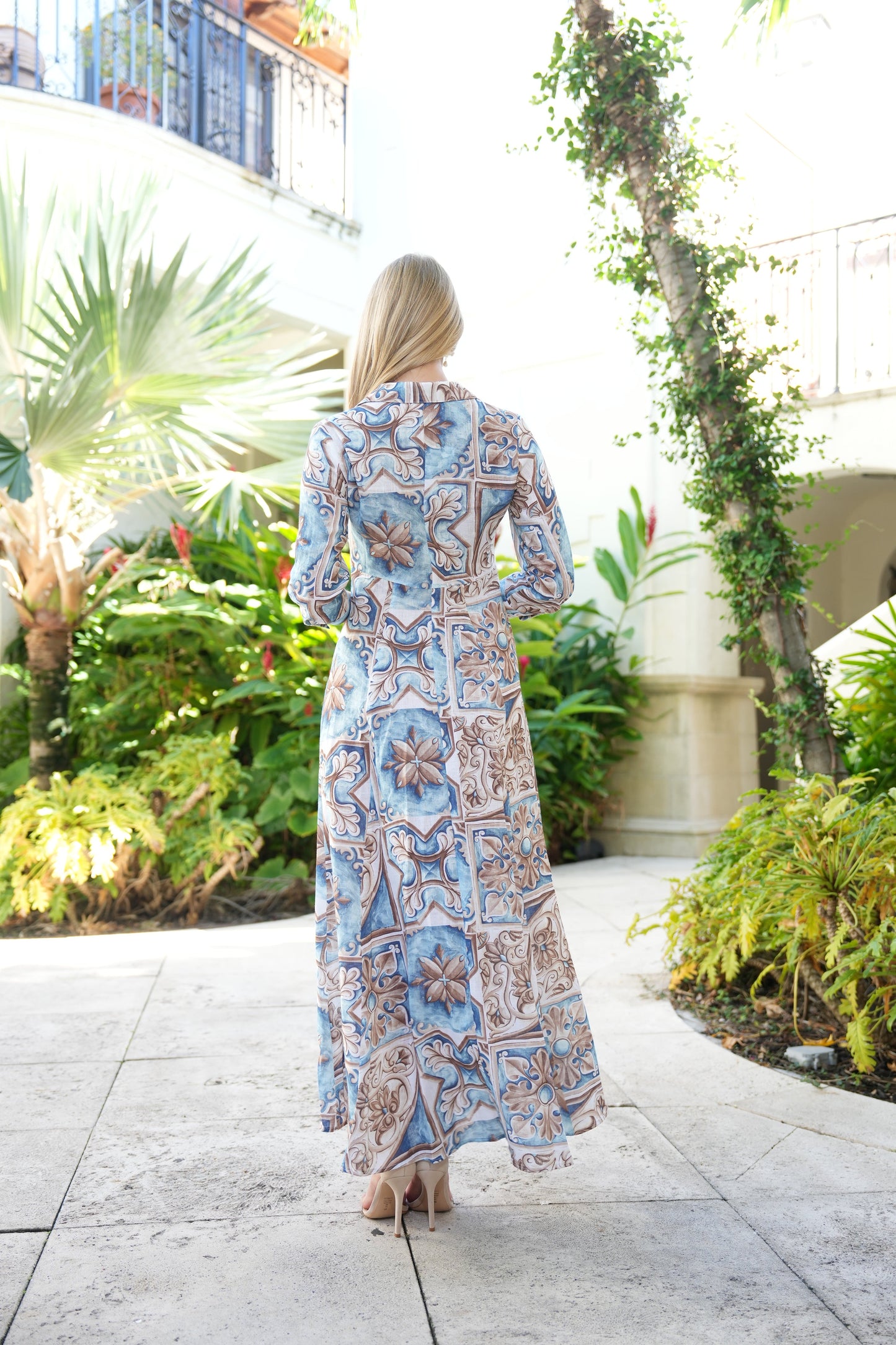 Shirt Dress New Linen Printed