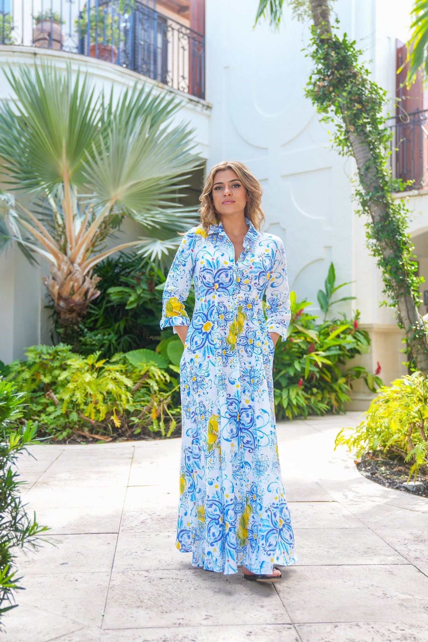 Shirt Dress New Linen Printed