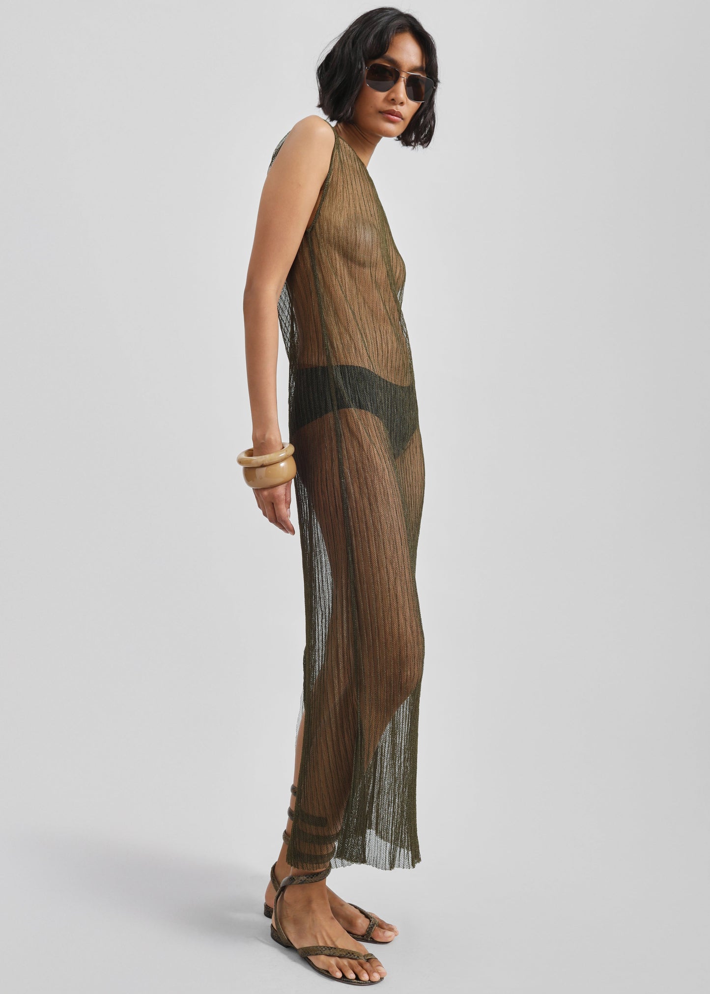Annecy Lace Dress - Olive