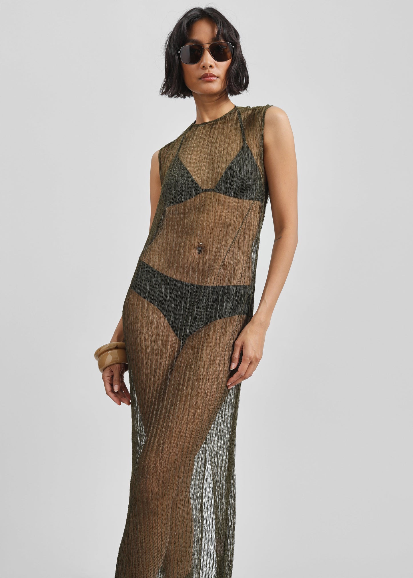 Annecy Lace Dress - Olive
