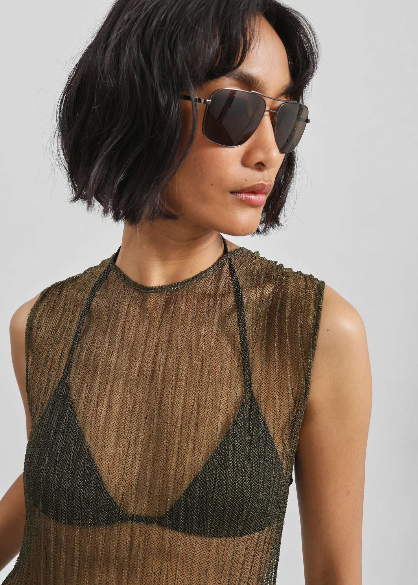 Annecy Lace Dress - Olive