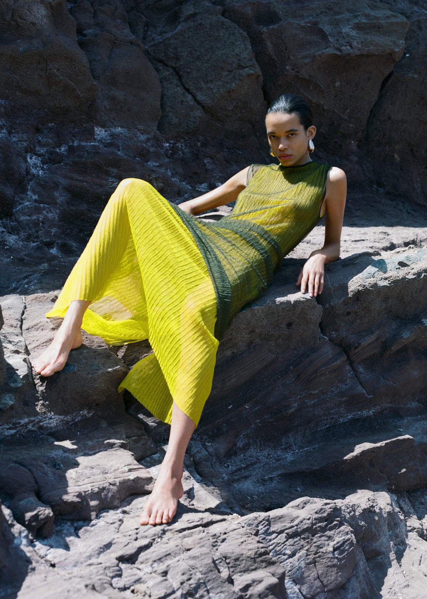 Annecy Lace Dress - Yellow