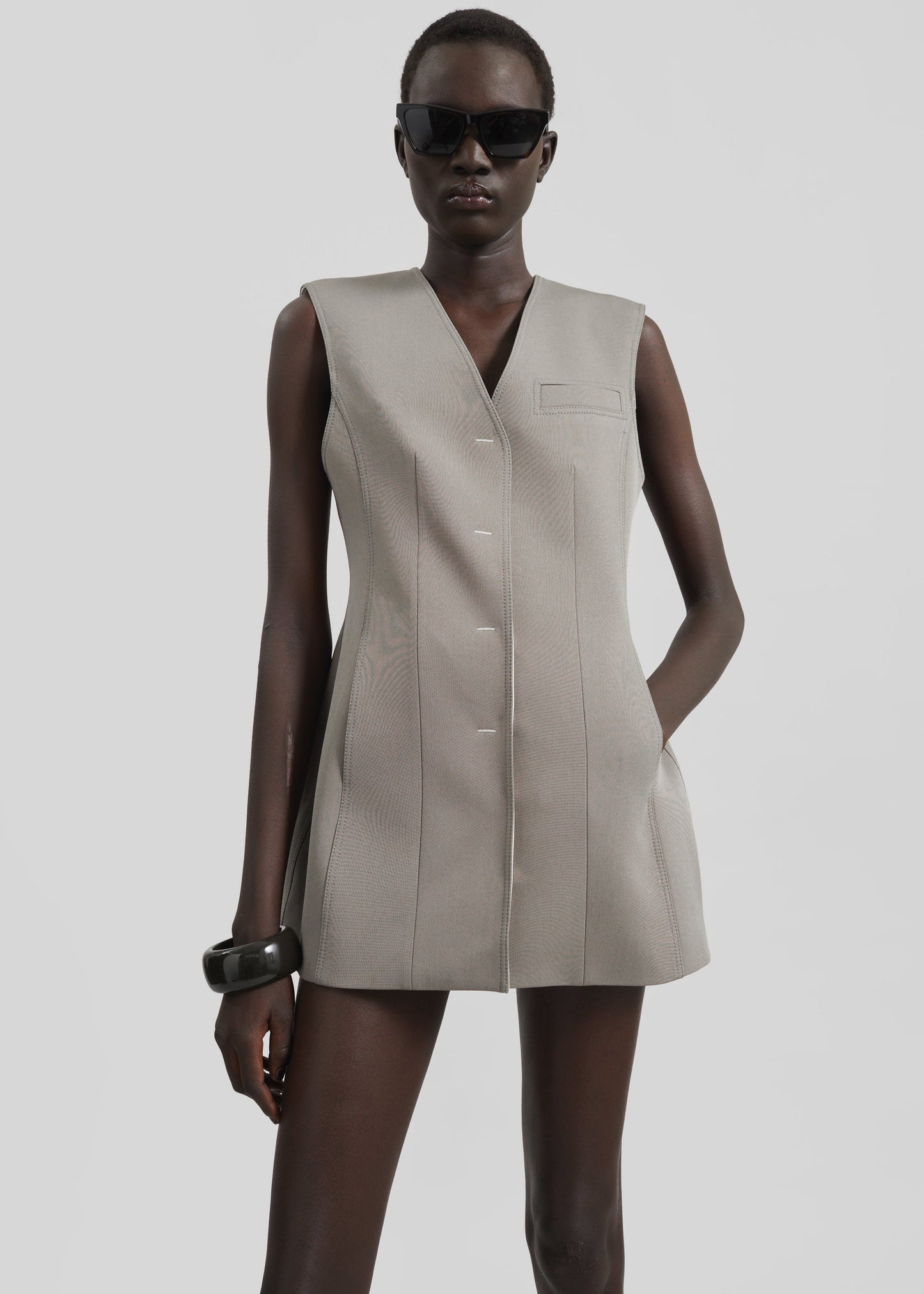 Ashbury Vest Dress - Taupe