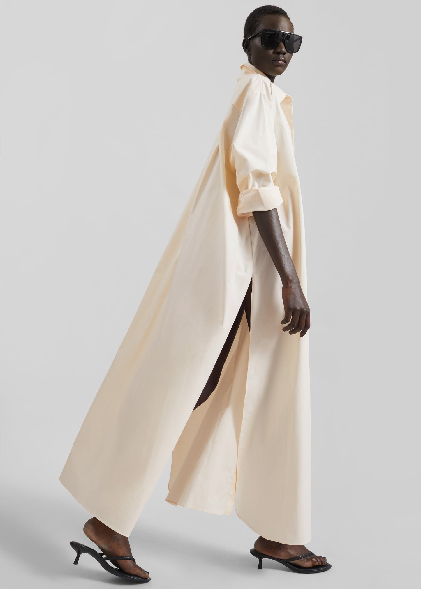 Avery Shirt Dress - Light Peach