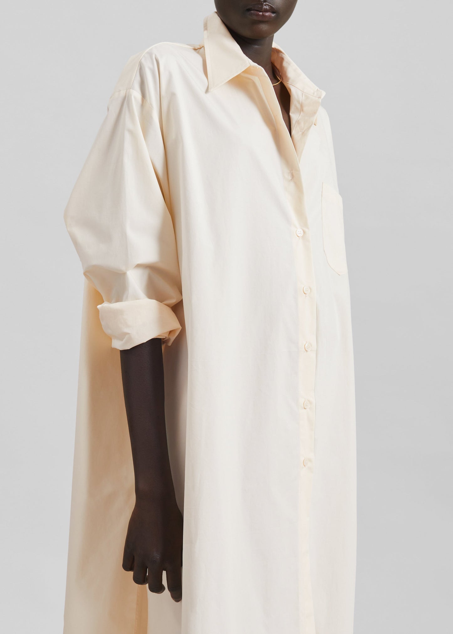 Avery Shirt Dress - Light Peach