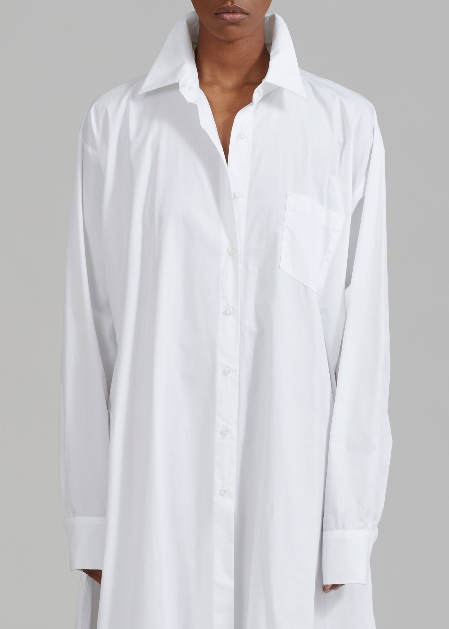 Avery Shirt Dress - White