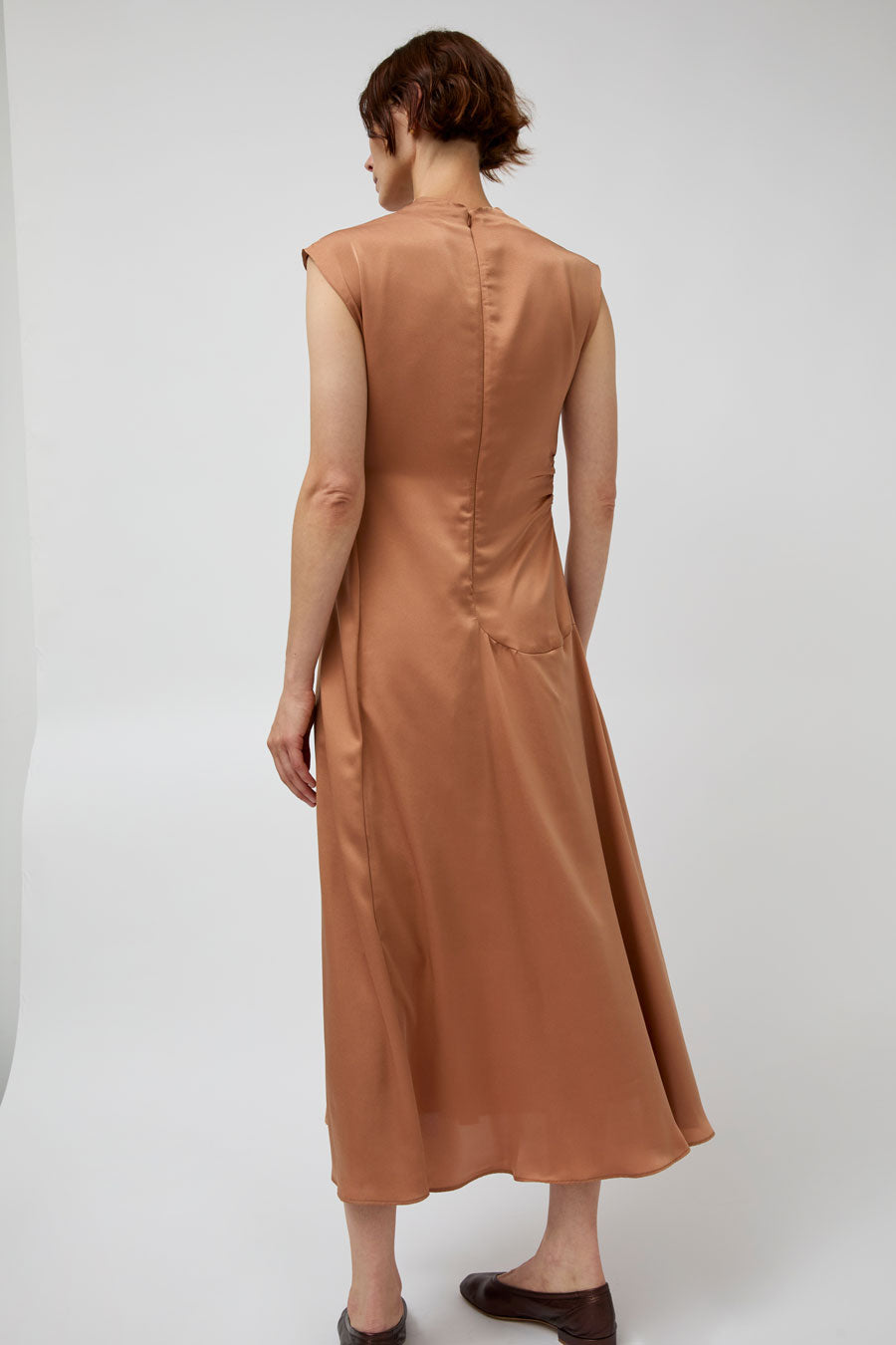 Atelier Delphine Twisted Dress in Camel