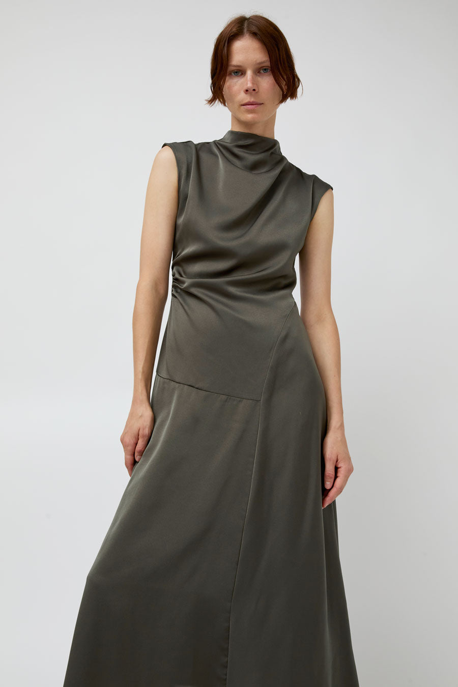 Atelier Delphine Twisted Dress in Olive